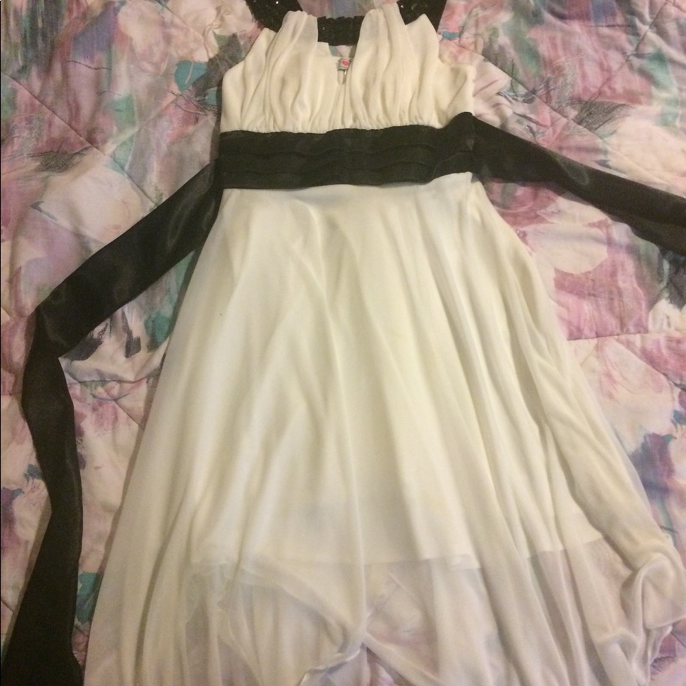 Black and white party dress